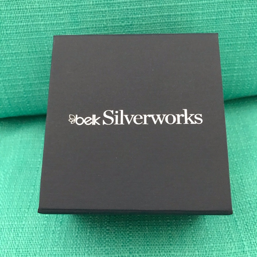 NWT Belk Silverworks gold/silver hoop earrings - Picture 2 of 6